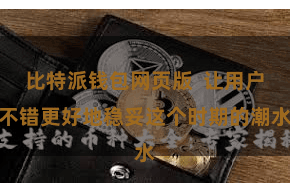 比特派钱包网页版 让用户不错更好地稳妥这个时期的潮水