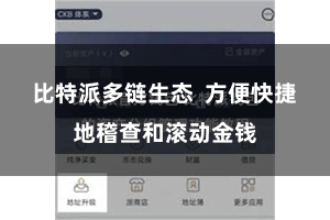 比特派多链生态  方便快捷地稽查和滚动金钱