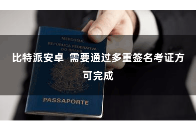 比特派安卓  需要通过多重签名考证方可完成