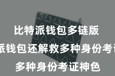 比特派钱包多链版  比特派钱包还解救多种身份考证神色